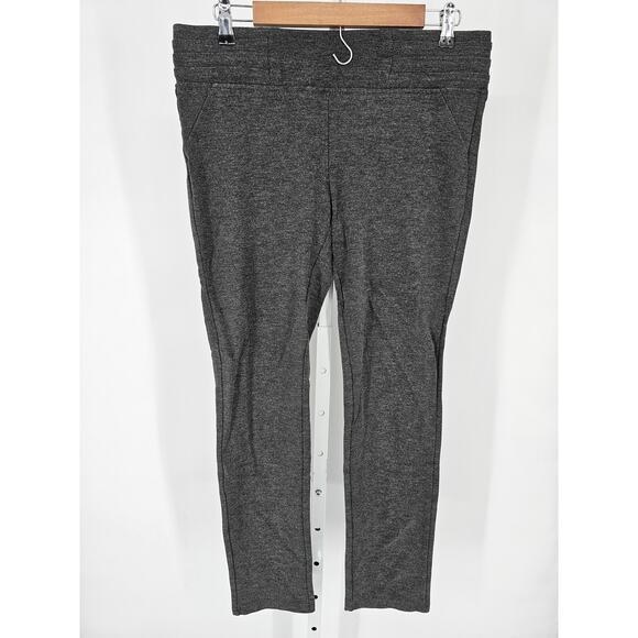 One 5 One Womes Sz L Pull On heather Gray Dress Pants Slim Leg - Picture 1 of 4